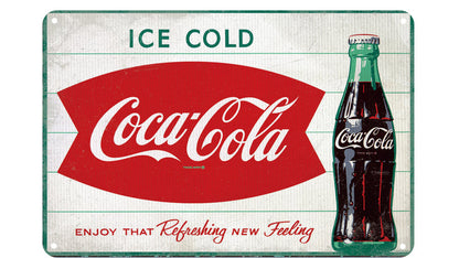 Metalen wandbord | Ice Cold | Coca Cola | Enjoy |