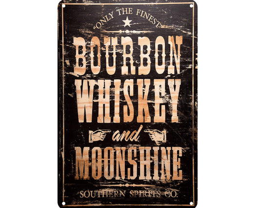 Metalen wandbord | Bourbon Whiskey |