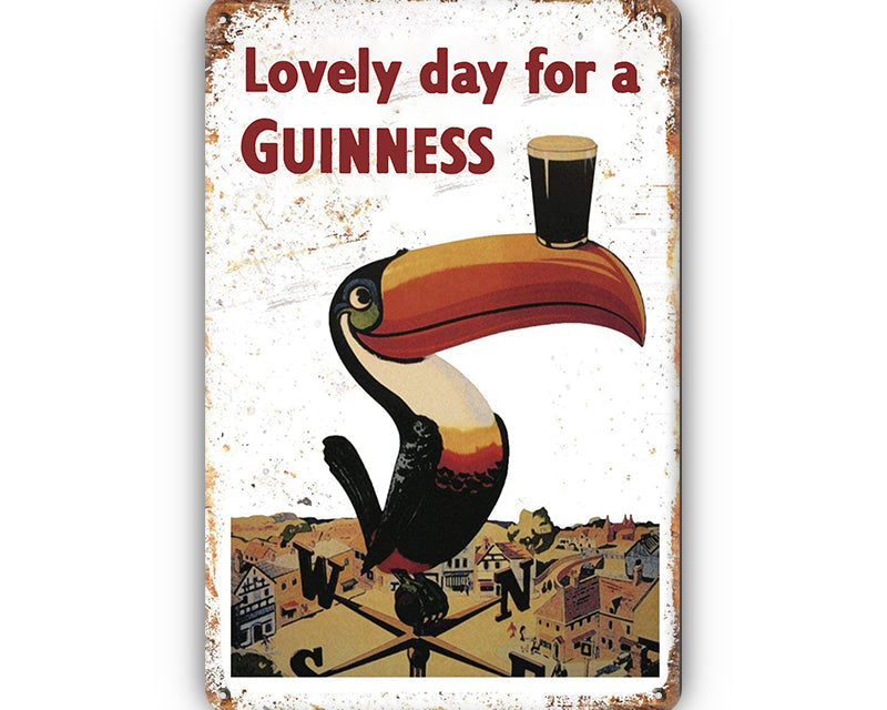 Metalen wandbord | Lovely day for a Guinness |