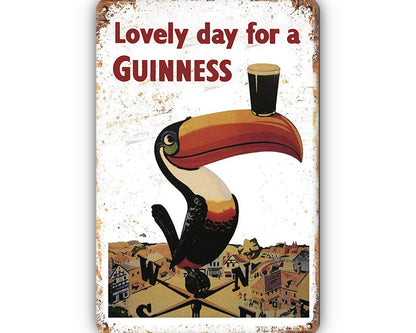 Metalen wandbord | Lovely day for a Guinness |