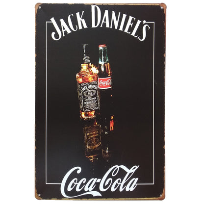 Metalen wandbord | Jack Daniels | Coca Cola |