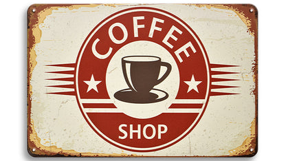 Metalen wandbord | Coffee shop |