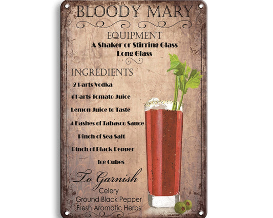 Metalen wandbord | Bloody Mary |
