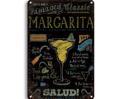 Metalen wandbord | Classic Margarita |