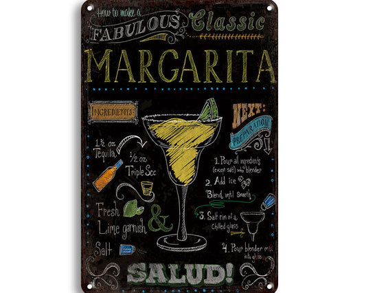 Metalen wandbord | Classic Margarita |