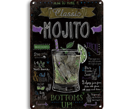 Metalen wandbord | Classic Mojito |