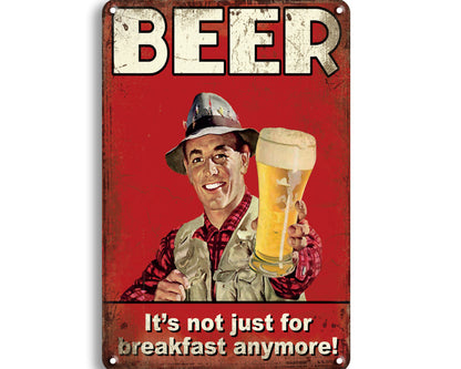 Metalen wandbord | Beer | It's not just for breakfast anymore! |
