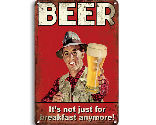 Metalen wandbord | Beer | It's not just for breakfast anymore! |