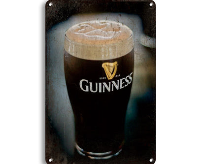 Metalen wandbord | Guinness | Glas |