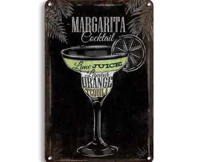 Metalen wandbord | Margarita cocktail |