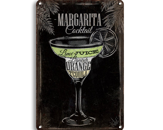 Metalen wandbord | Margarita cocktail |