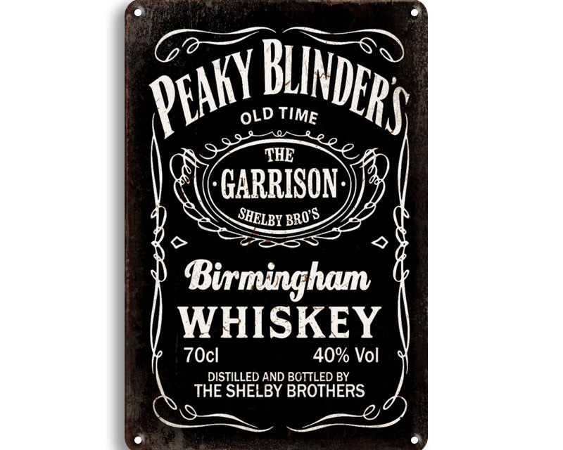 Metalen wandbord | Peaky Blinders | The Garrison | Birmingham Whiskey |