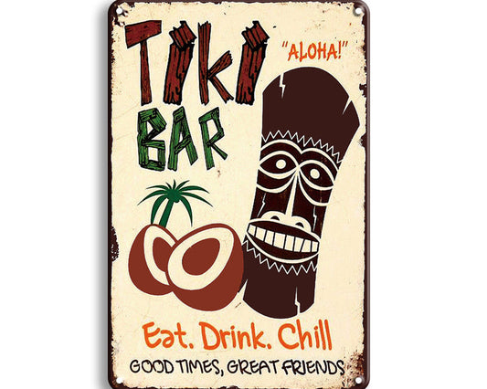Metalen wandbord | Tiki bar |