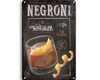 Metalen wandbord | Negroni |