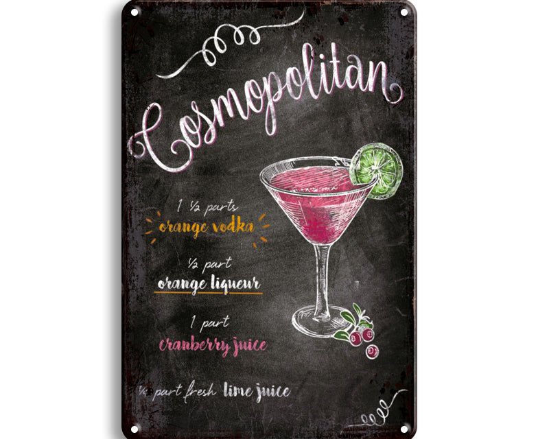Metalen wandbord | Cosmopolitan |