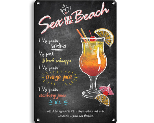 Metalen wandbord | Sex on the beach |