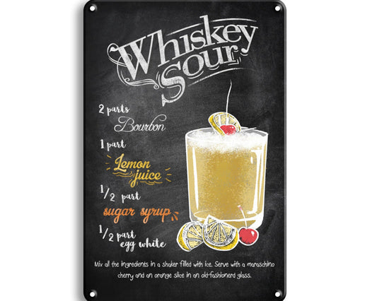 Metalen wandbord | Whiskey Sour |