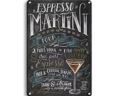 Metalen wandbord | Espresso Martini |
