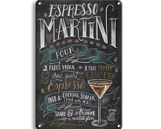 Metalen wandbord | Espresso Martini |
