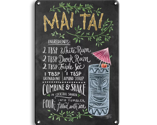 Metalen wandbord | Mai Tai |