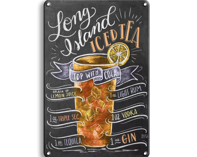 Metalen wandbord | Long Island iced tea |