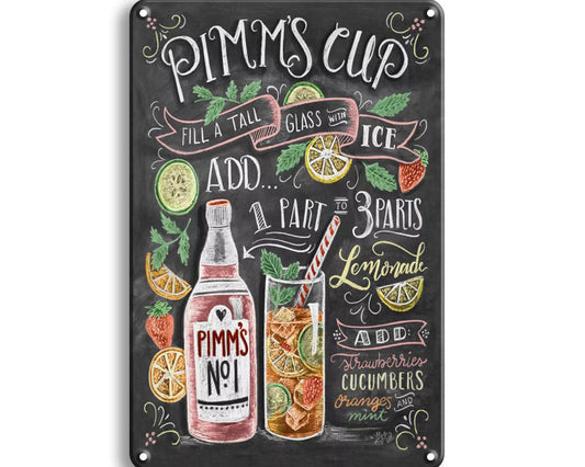 Metalen wandbord | Pimm's cup |