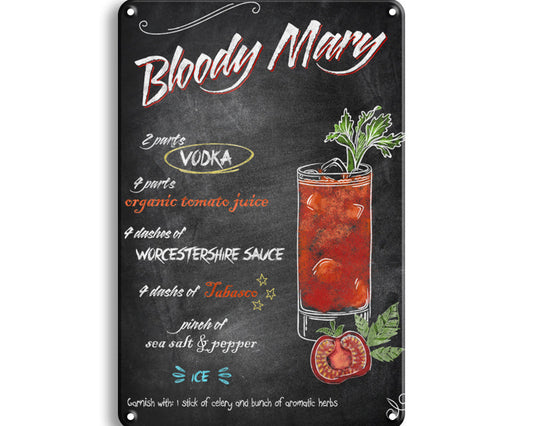 Metalen wandbord | Bloody Mary #3 |