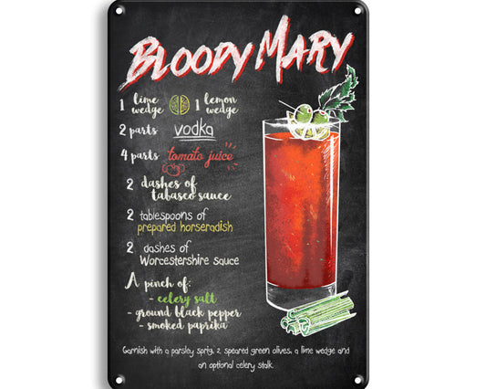 Metalen wandbord | Bloody Mary #4 |