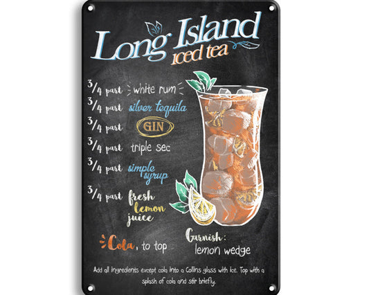 Metalen wandbord | Long Island iced tea #2 |