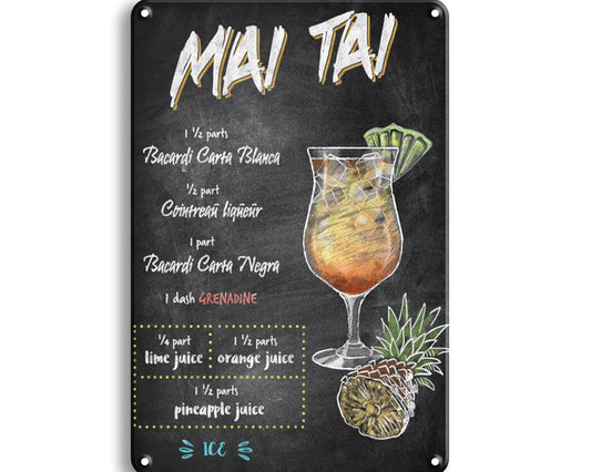 Metalen wandbord | Mai Tai #2 |