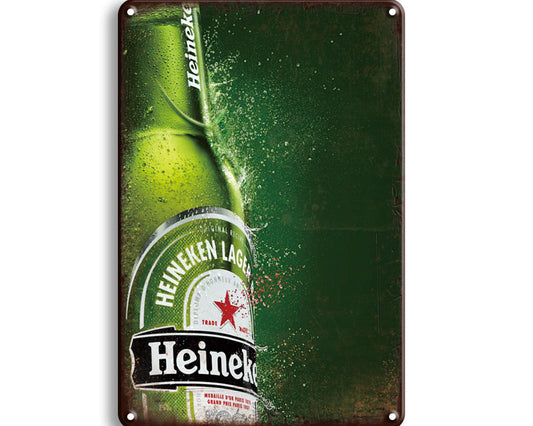 Metalen wandbord | Heineken | Fles |