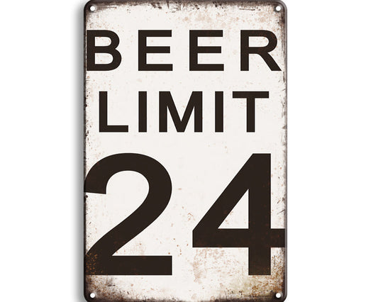 Metalen wandbord | Beer limit 24 |