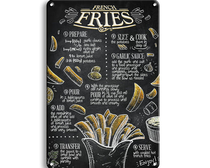 Metalen wandbord | French fries |