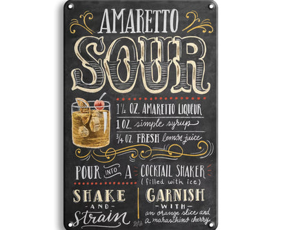Metalen wandbord | Amaretto Sour |