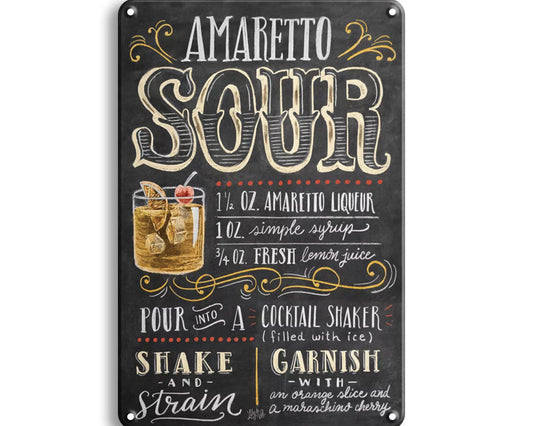Metalen wandbord | Amaretto Sour |
