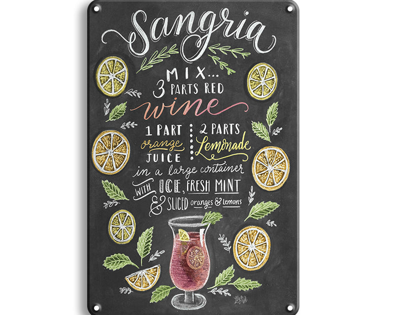 Metalen wandbord | Sangria |