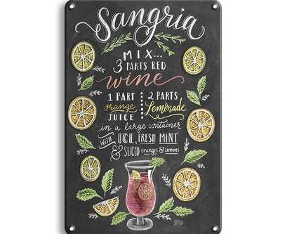 Metalen wandbord | Sangria |