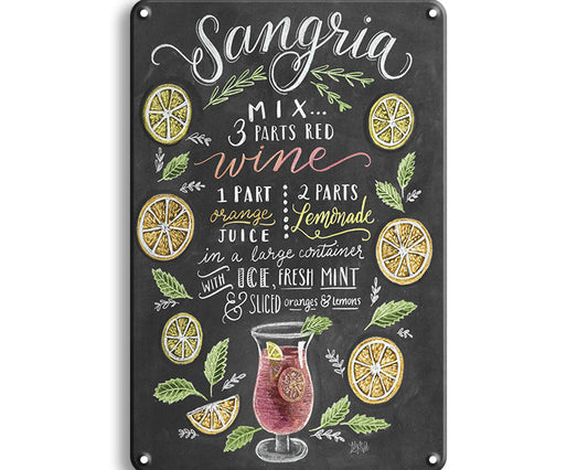 Metalen wandbord | Sangria |