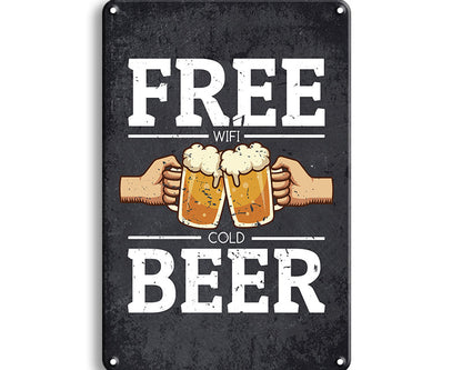 Metalen wandbord | Free beer |