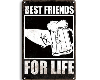 Metalen wandbord | Best friends for life |