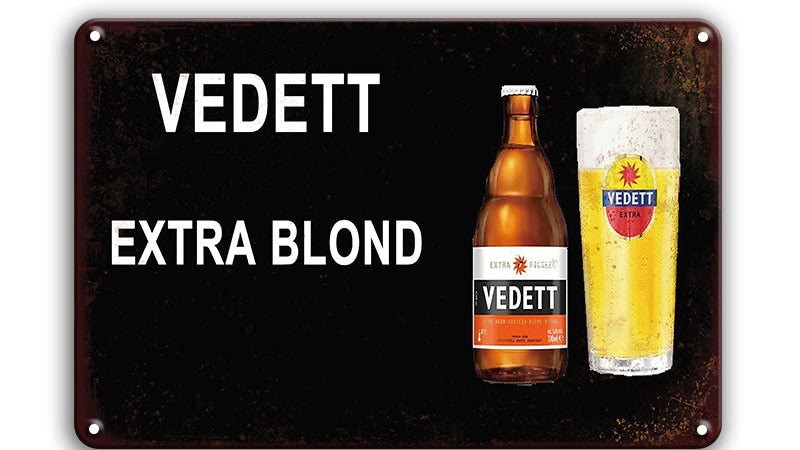 Metalen wandbord | Vedett | Extra blond |