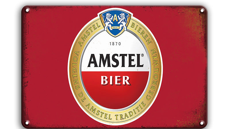 Metalen wandbord | Amstel bier |