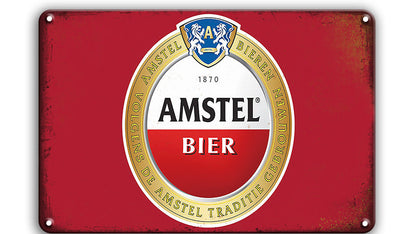 Metalen wandbord | Amstel bier |