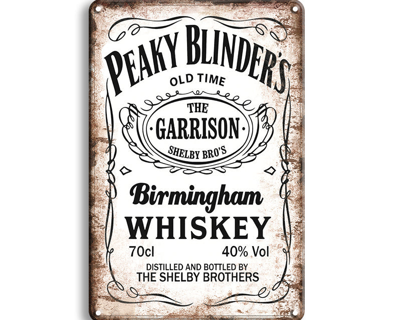 Metalen wandbord | Peaky Blinders | Birmingham Whiskey |