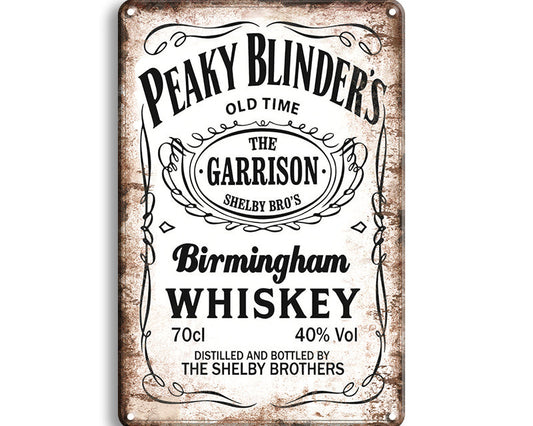 Metalen wandbord | Peaky Blinders | Birmingham Whiskey |