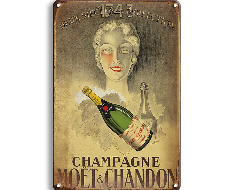 Metalen wandbord | Moët & Chandon 1743 | Champagne |