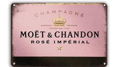 Metalen wandbord | Moët & Chandon Rosé Impérial | Champagne |