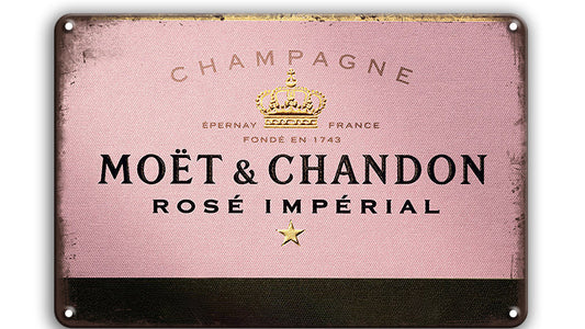 Metalen wandbord | Moët & Chandon Rosé Impérial | Champagne |
