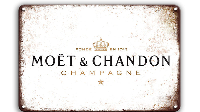 Metalen wandbord | Moet & Chandon | Champagne |