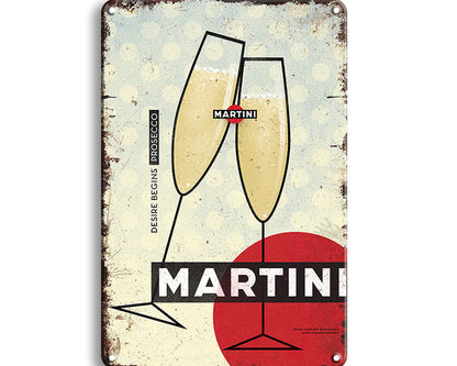 Metalen wandbord | Martini |